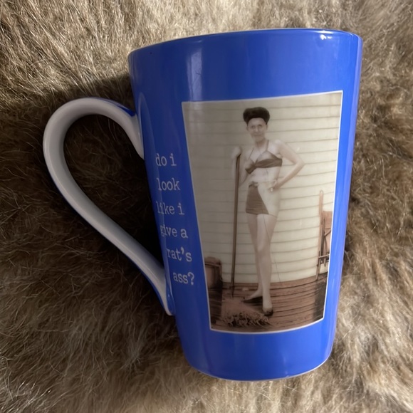 Design Design “ Do I Look Like I Give A Rat’s Ass?  “ Mug with Vintage Photo - Picture 5 of 9